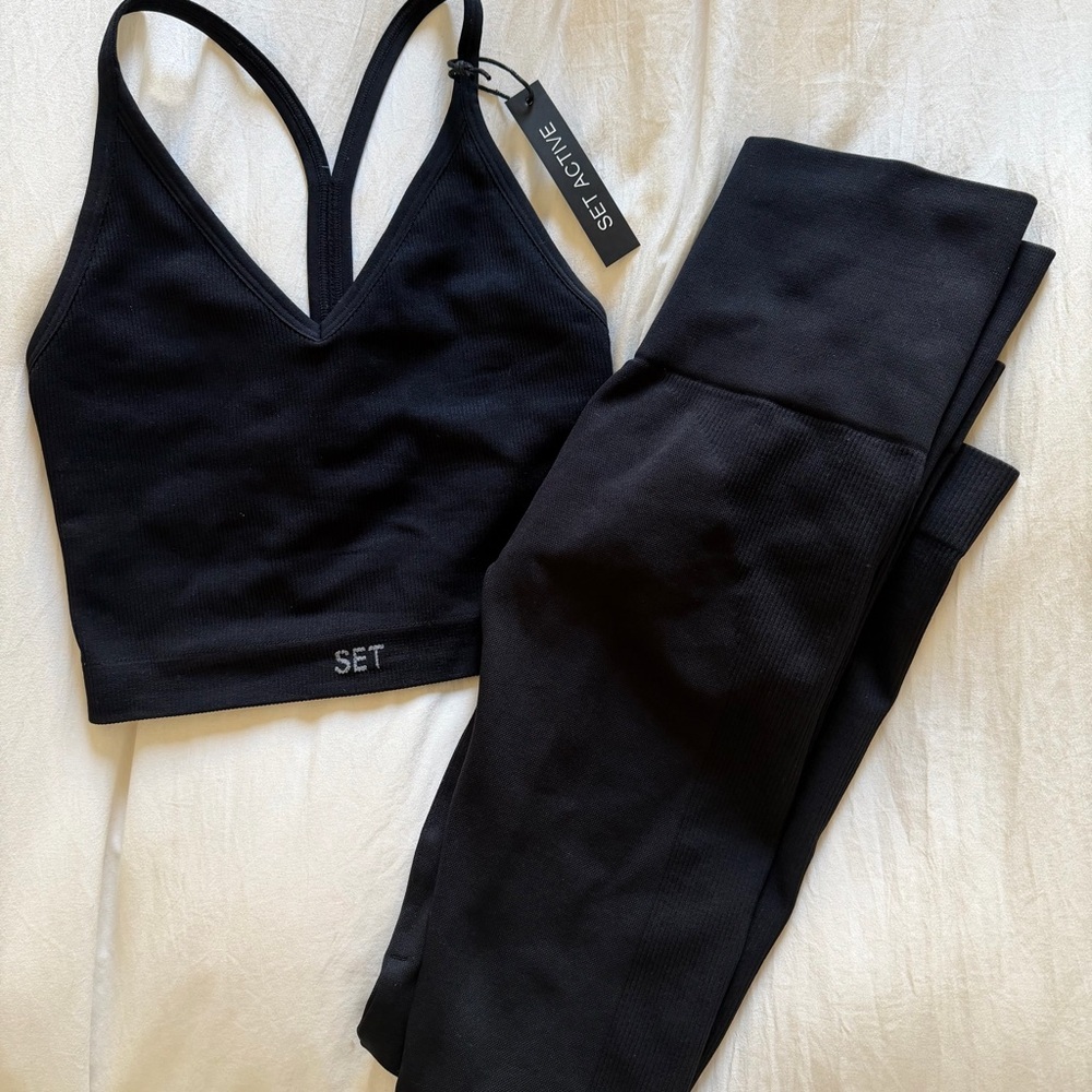 SET Active Ribbed Black Sportswear